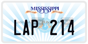 LAP214  license plate in MS