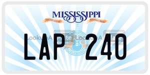 LAP240  license plate in MS