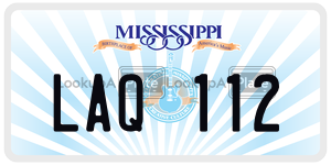 LAQ112  license plate in MS
