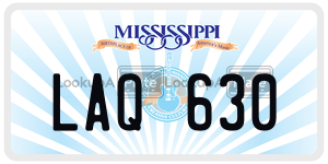 LAQ630  license plate in MS