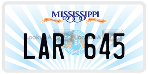 LAR645  license plate in MS