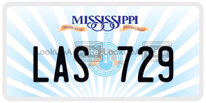 LAS729  license plate in MS