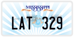 LAT329  license plate in MS