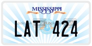 LAT424  license plate in MS