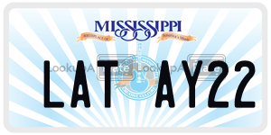 LATAY22  license plate in MS