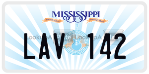 LAV142  license plate in MS