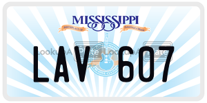 LAV607  license plate in MS