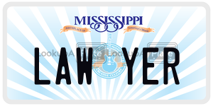 LAWYER  license plate in MS
