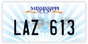 LAZ613  license plate in MS