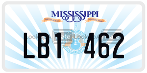 LB1462  license plate in MS