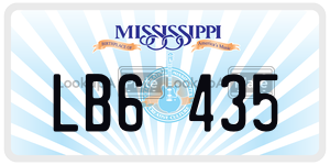 LB6435  license plate in MS