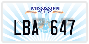 LBA647  license plate in MS