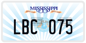 LBC075  license plate in MS
