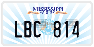 LBC814  license plate in MS