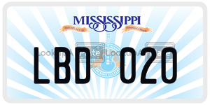 LBD020  license plate in MS