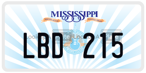 LBD215  license plate in MS