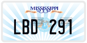 LBD291  license plate in MS