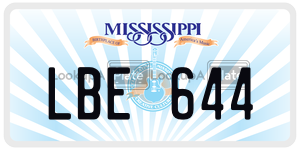 LBE644  license plate in MS