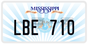 LBE710  license plate in MS