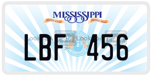 LBF456  license plate in MS