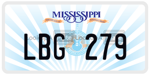 LBG279  license plate in MS