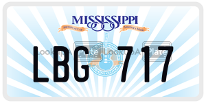 LBG717  license plate in MS