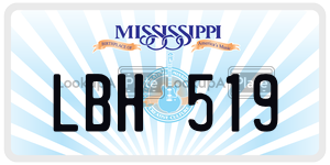 LBH519  license plate in MS