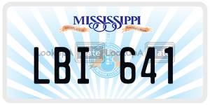 LBI641  license plate in MS