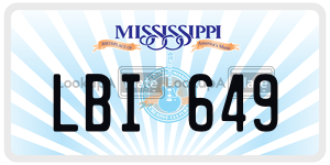 LBI649  license plate in MS