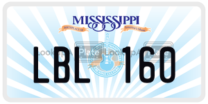 LBL160  license plate in MS