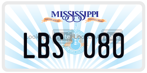 LBS080  license plate in MS