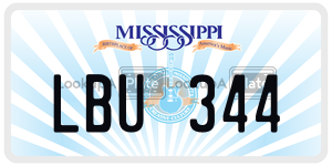 LBU344  license plate in MS