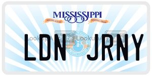 LDNJRNY  license plate in MS