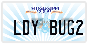 LDYBUG2  license plate in MS