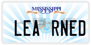 LEARNED  license plate in MS