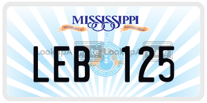 LEB125  license plate in MS
