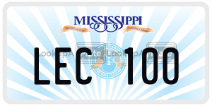 LEC100  license plate in MS