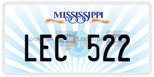 LEC522  license plate in MS