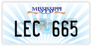 LEC665  license plate in MS