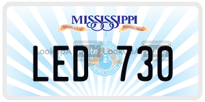 LED730  license plate in MS