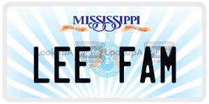 LEEFAM  license plate in MS