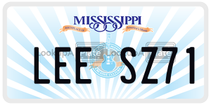 LEESZ71  license plate in MS