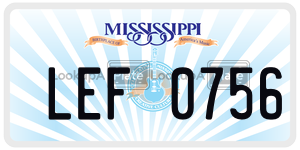 LEF0756  license plate in MS
