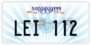 LEI112  license plate in MS