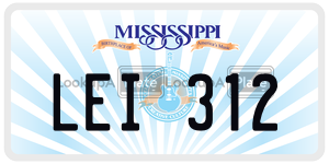 LEI312  license plate in MS