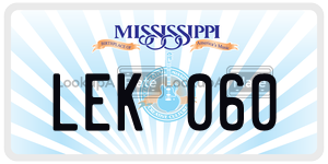LEK060  license plate in MS