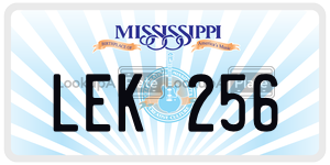 LEK256  license plate in MS