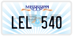 LEL540  license plate in MS