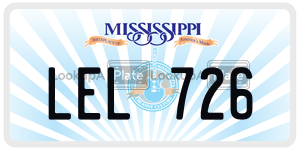 LEL726  license plate in MS