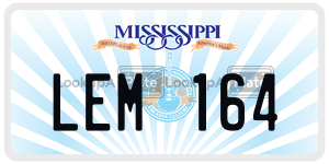 LEM164  license plate in MS